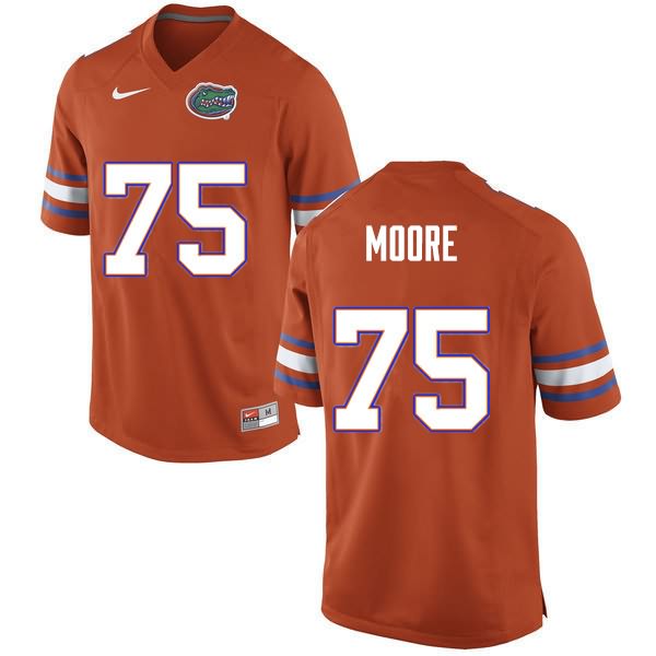 Men's NCAA Florida Gators T.J. Moore #75 Stitched Authentic Nike Orange College Football Jersey CXG1565UI